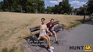 Czech casting turns into cuckold POV with girlfriend watching friend