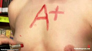 Blond Slut Public Fucked in Video Store