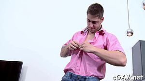 Intense double anal threesome