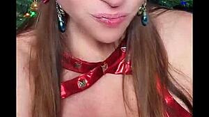 Sexy Milf Nikki Sucking Big Pink Dildo