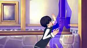 kirito gets blowjob in sword art online yaoi