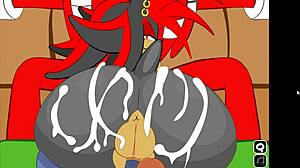 Wow! Shadow Takes Hard Cock in Tight Pussy!