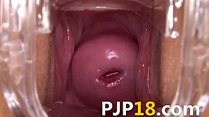 Hard Dildo Action Stretches Cunt Deep for Wild Display.