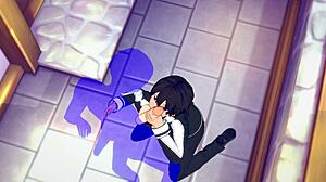 kirito gets blowjob in sword art online yaoi