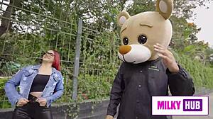 Redhead Slut Rides Monster Cock in Teen Babe Cowgirl Action