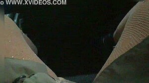 I provoked the Uber driver and let him play with my pussy outdoors