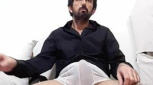 Look At This Huge Cock In See-Through Underwear!