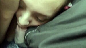 Teen Feels Thrill of Public Airplane Blowjob