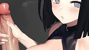 i watch hinata give hot handjob on big cock pov