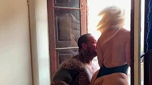 Blondie Fesser in Rough Sextape with Big Man’s Monster Cock Action