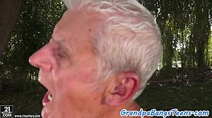 Heyy, this teen loves threesomes and swallowing old men's cum!