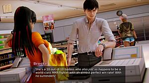 exploring the academy in this hentai game