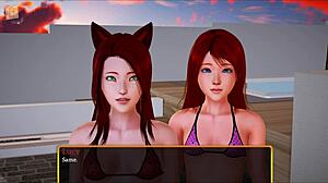 This redhead teen 18+ has small tits in my new family