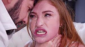 step dad dominates fiance and busty teen with fierce whipping