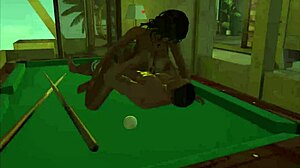 I play on the pool table
