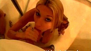 Crystal Ray's sexy body close up as she gives hardcore blowjob to her partner.