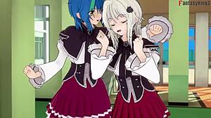 Koneko And Xenovia Explore Fantasy In 3D Cartoon Adventure