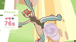 i fucked the ceiling lamp as anal plug in hentai game