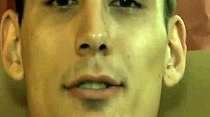 Tattoo thug jacking off?