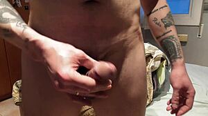 Wife’s away, so I’m working my ass and cock