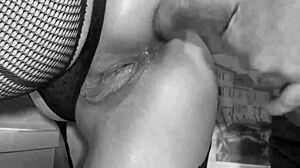 Russian in stockings loves big cocks