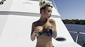 Monika Fox Pounds Herself with Big Dildo on Yacht