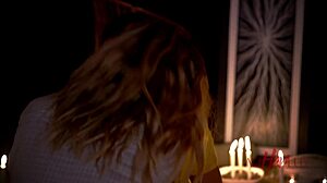 lesbian teases wet pussy with oral licks till orgasm on small tits natural body