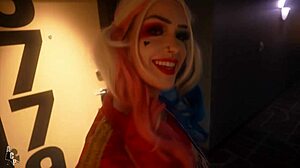 harley quinn bent over for joker doggystyle sex with rachel luxe and gibby the clown.