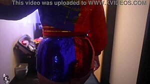 harley quinn bent over for joker doggystyle sex with rachel luxe and gibby the clown.