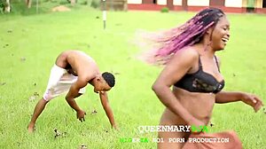 Hardcore Field Fuck Makes Her Run for Life Screaming