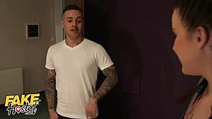 cheating boyfriend bangs teen backpacker in fake hostel