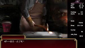 Emotional climax in underwear on sofa for black smith episode nine.