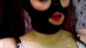 huge dildo gets unboxed and masturbated with