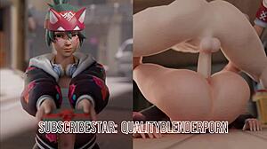 My exclusive Overwatch hentai compilation with big tits and creampies