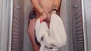 alina shower bathing sexy blonde