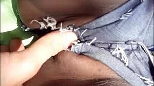 Small brunette begs for ass eating on island and moans loudly