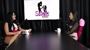 Karen Bessa in Sheer Red Lingerie Swap