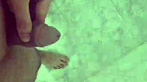 Enjoying a relaxing pee in the shower