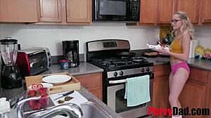 Nerdy Teen 18+ Aften Opal Pleases Step Daddy Good!