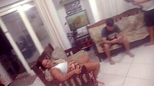 hey, wild night at the swing couple's house with blonde latina brunette friends and big cock action