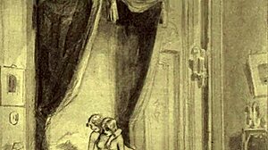 Vintage Erotic Cartoon Illustration