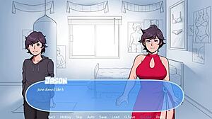 Slutty puppy plays in the snow, showing off her ass and tits during the game in usa.