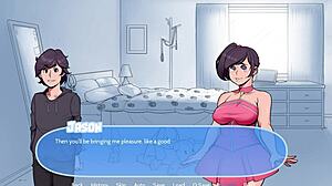 Slutty puppy plays in the snow, showing off her ass and tits during the game in usa.