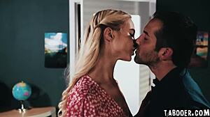 Lana Sharapova stayed late for prom committee work. Little did the skinny blonde know a stalker waited to lick her shaved pussy in doggystyle bliss.