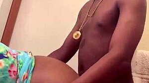 Horny friend pounds black milf's ass hard in bathroom with girlfriend watching.