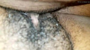 i rub hard clit on her creamy hole