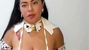 I'm obsessed with this dirty-talking cosplay beauty in lingerie