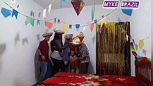 Black Redhead Pornstar Amateurs in See Through Anal Blowjob Orgy with Fernanda Chocolate and Nicole Romanoff