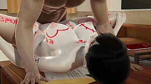 Another horny babe in 3d cartoon hentai creampie.