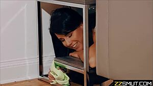 Stuck Sitter Banged Hard in Group Doggystyle Comic Scene